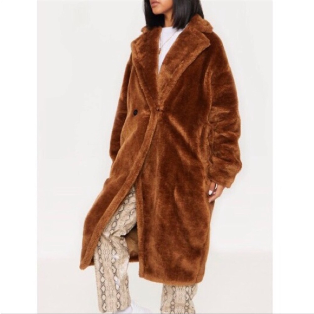 Pretty little thing faux fur jacket